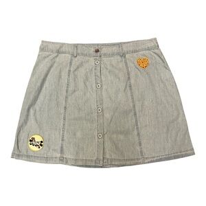 Disney Soft Denim Patch Mini Skirt Size XL New with Tags